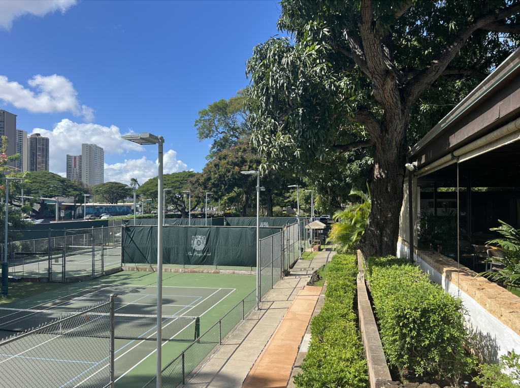 Playing Pickleball at The Pacific Club