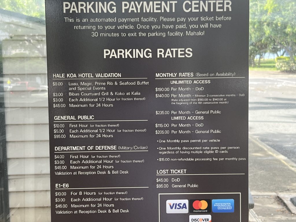 Parking Fees f you’re visiting Waikīkī, the Fort DeRussy pickleball courts are almost always less than 20 minutes from any hotel, making them one of the most convenient places to play on the island. However, if you’re a local driving in, parking can be a bit more challenging because of the park’s central location. Fort DeRussy Beach Park – Parking Details