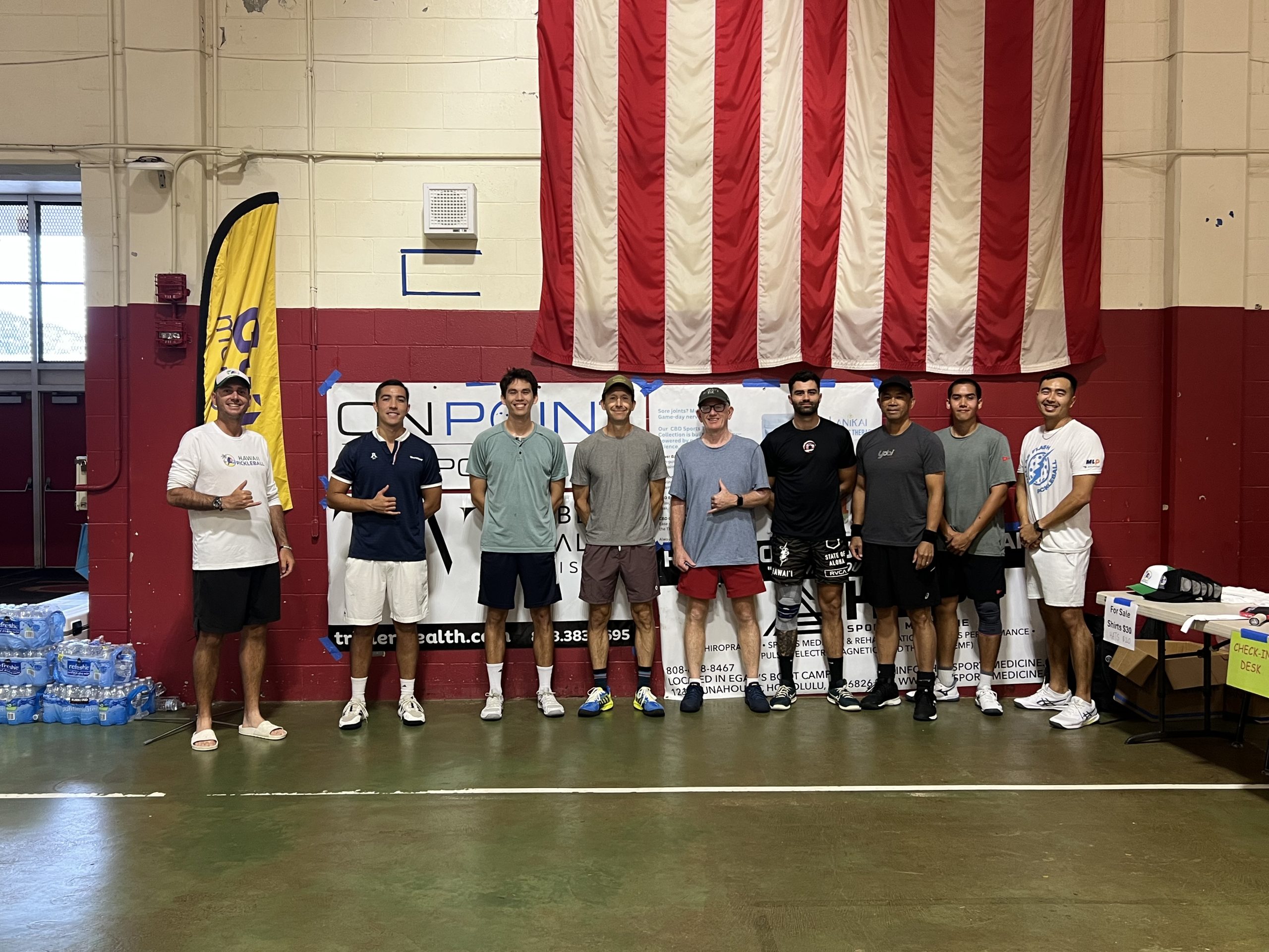 Men’s 5.0 podium at the 2026 Hawaii Pickleball Open™ Singles Championship.