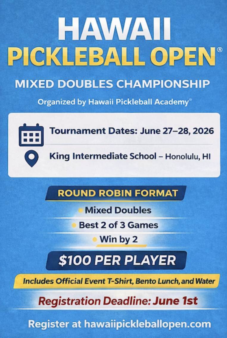 Hawaii Pickleball Open®Mix Doubles Championship 2026