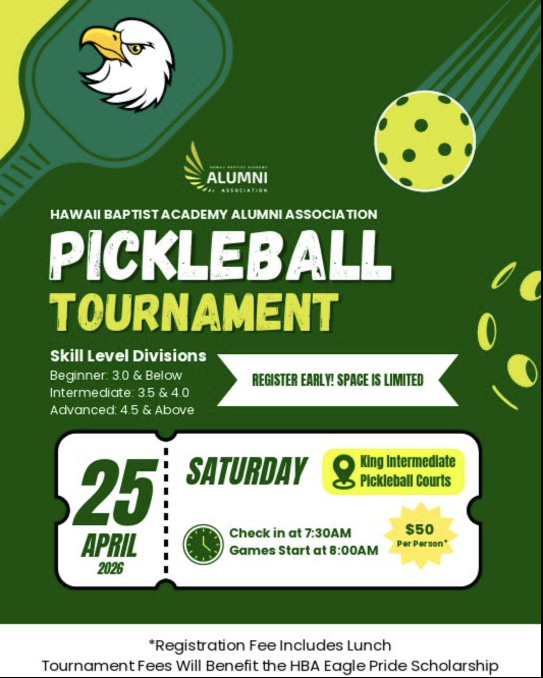 Hawaii Baptist Pickleball Tournament Hawaii Baptist Pickleball Tournament
