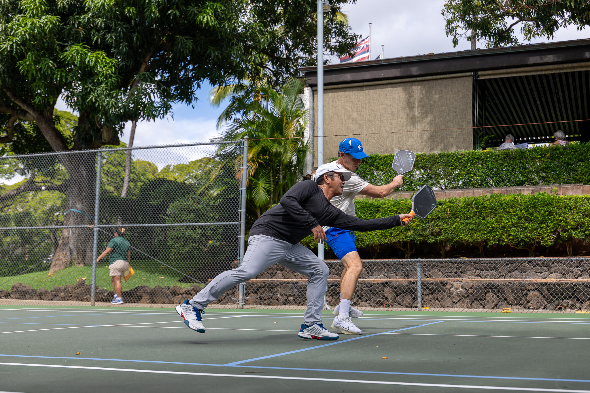 Players on court at Hawaii Pickleball Academy on Oahu